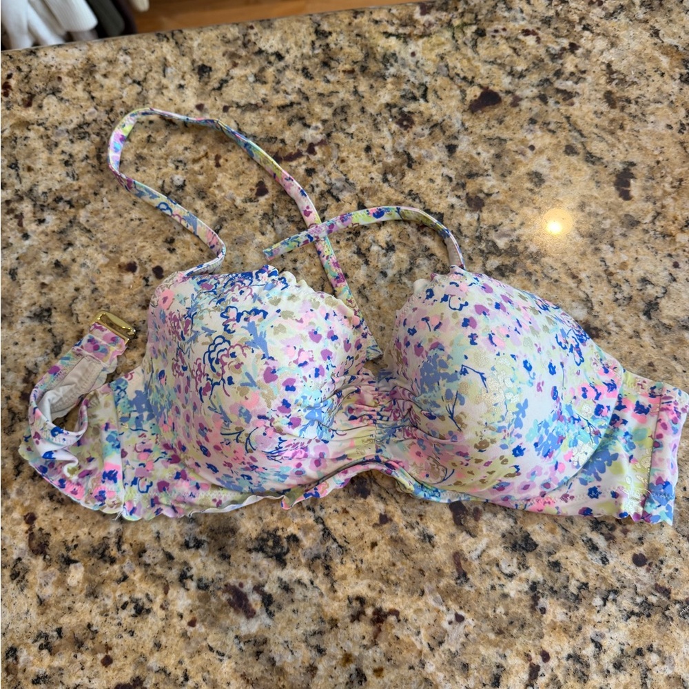Victoria's Secret Pastel Floral Bikini Top